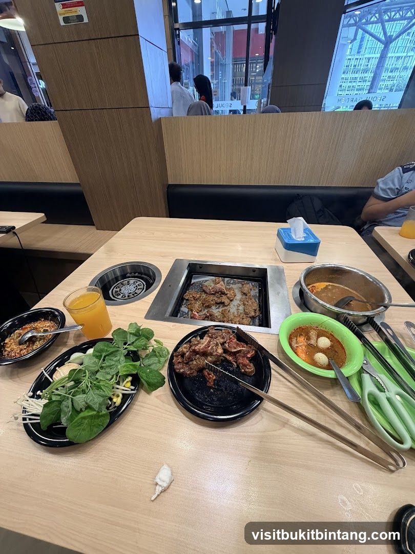 Table with Korean BBQ