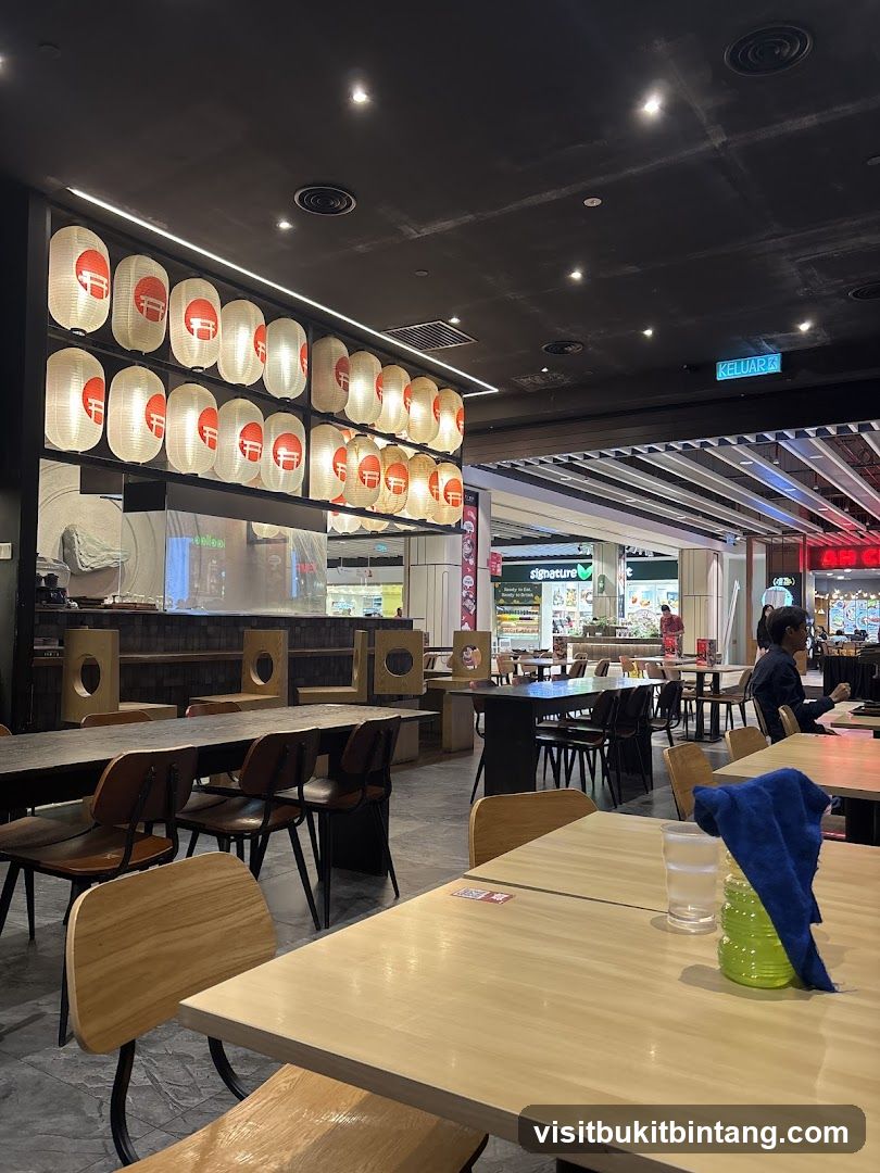 Restaurant Interior with Japanese Lanterns