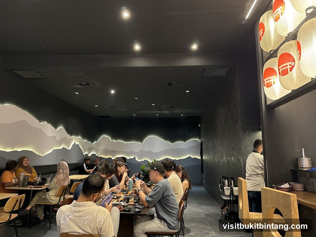 Restaurant Interior with Patrons