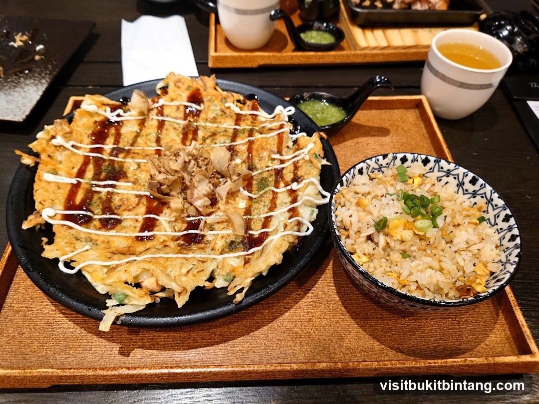 Okonomiyaki and Fried Rice