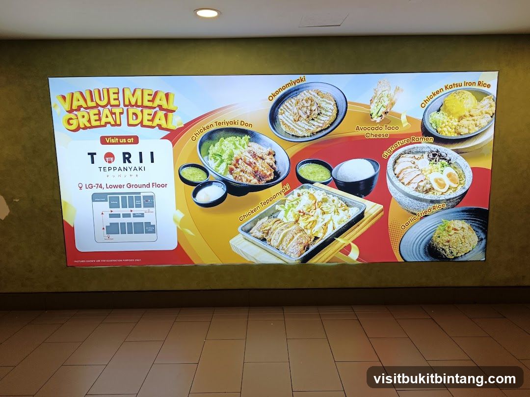 Torii Teppanyaki Menu Display