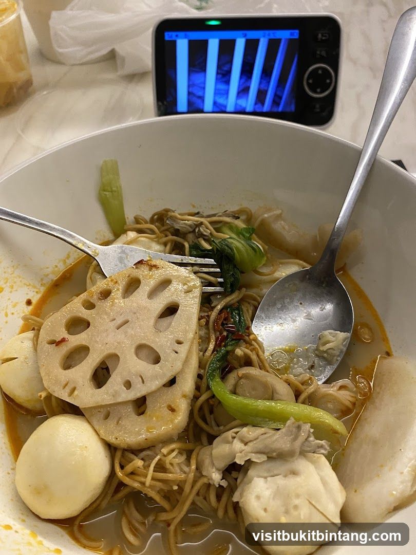 Noodle Soup with Lotus Root and Fish Balls