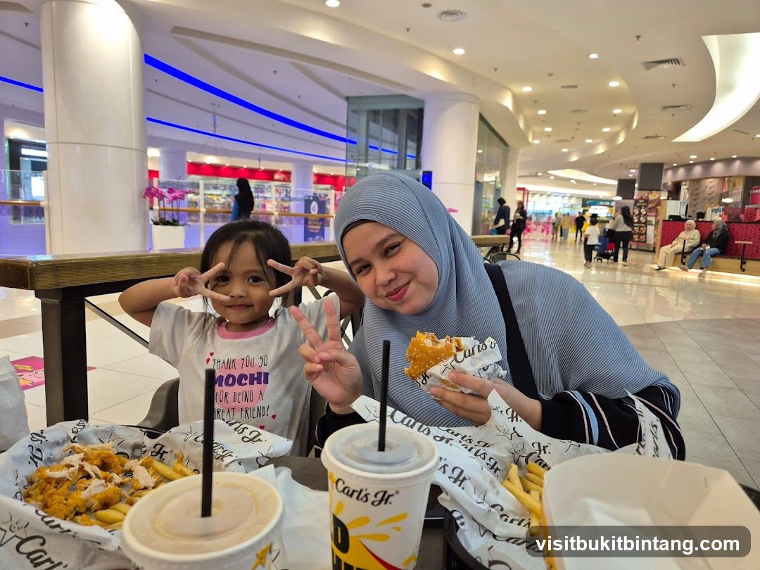 Mother and daughter enjoying a meal