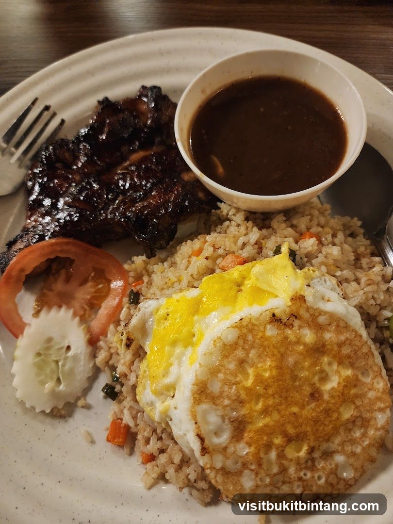 Grilled Meat with Fried Rice