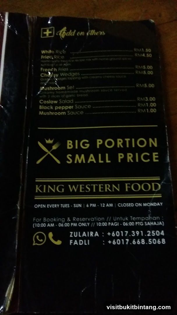 KING WESTERN FOOD