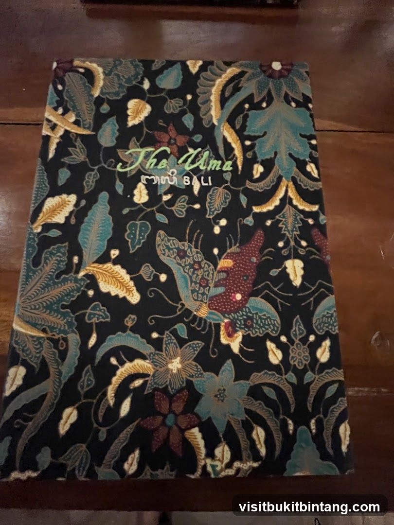 The Uma Bali Menu