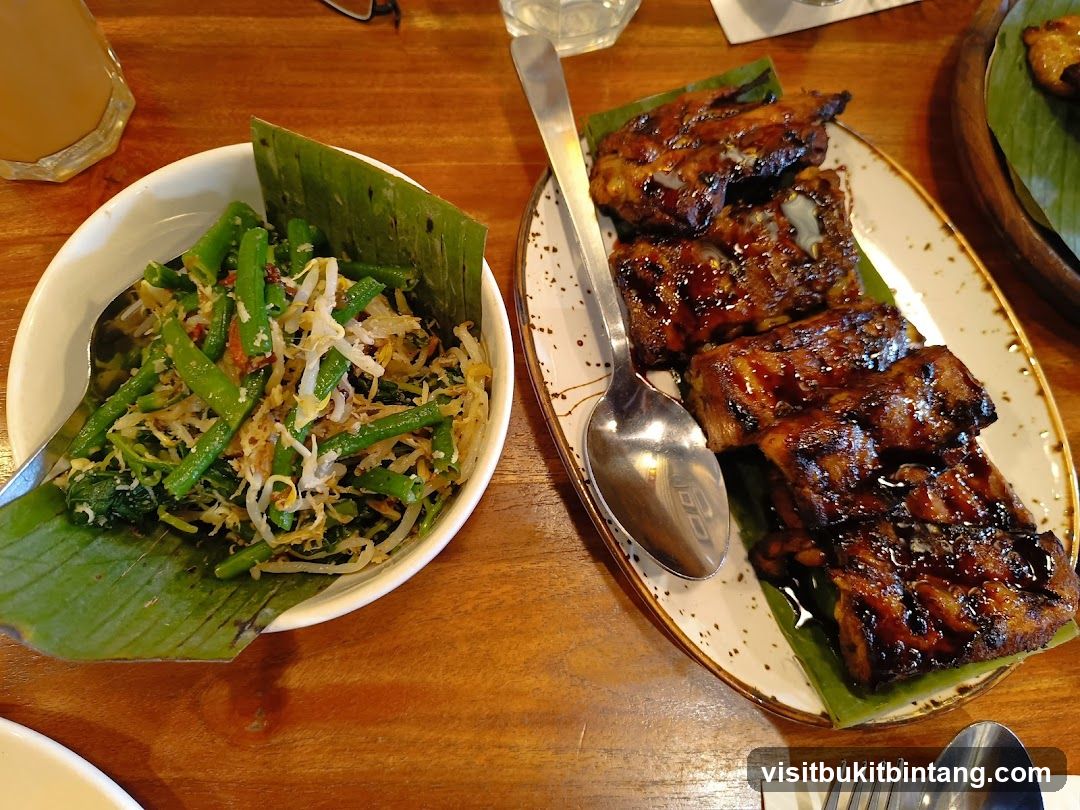 Grilled Ribs and Vegetable Dish