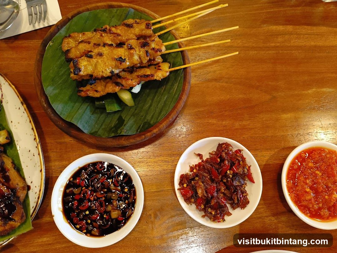 Satay Skewers with Condiments