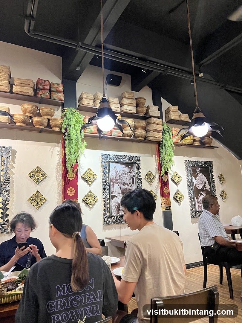 Restaurant Interior with Decorative Shelving