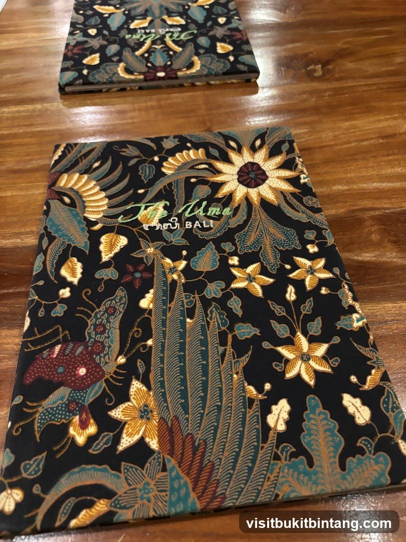 The Alma Bali Menu