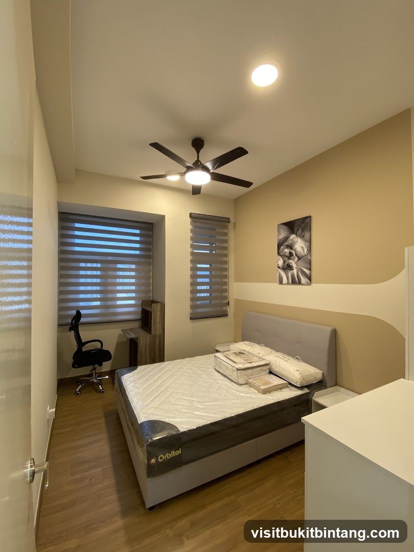 Bedroom with Bed and Desk