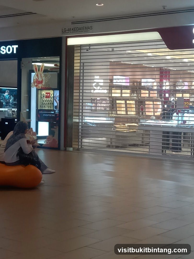 Mall interior with shops