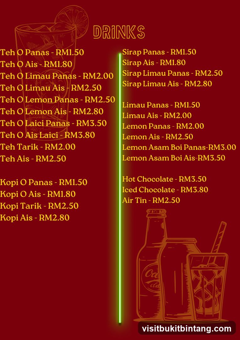 Drinks Menu