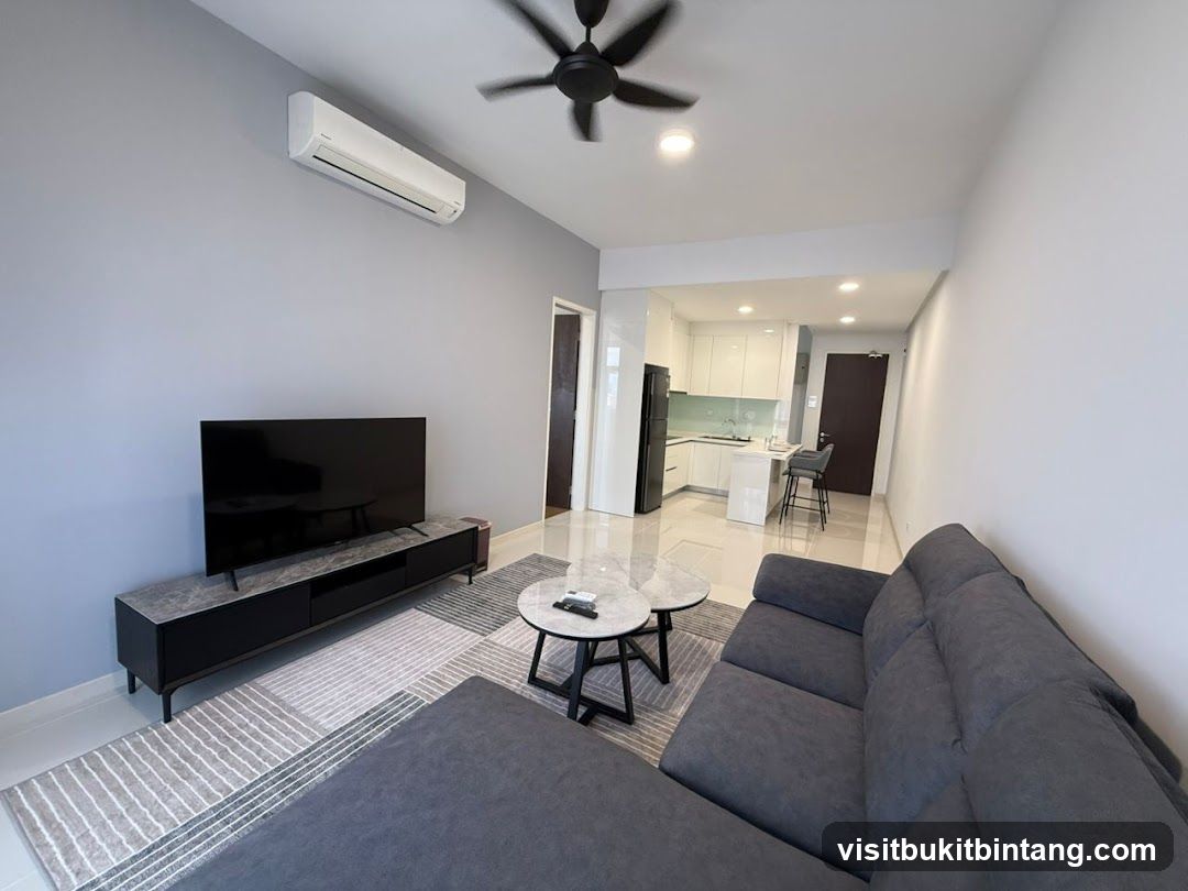 Modern Living Room and Kitchen Area