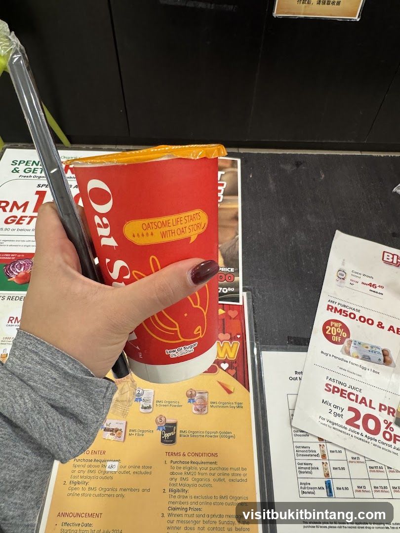 Oat Drink Cup and Promotional Flyers