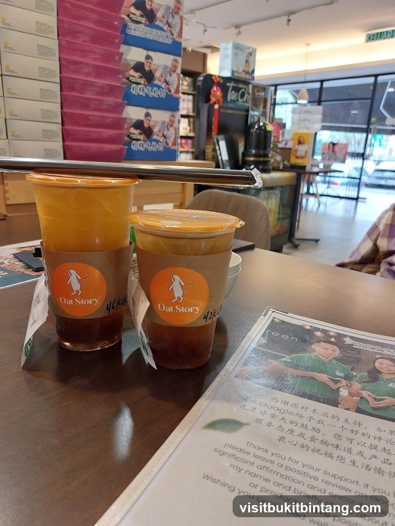 Oat Story Drinks and Review Flyer
