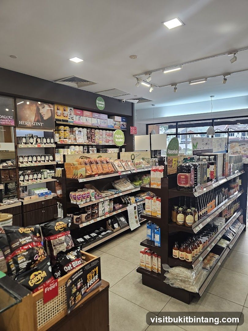 Interior of a health food store