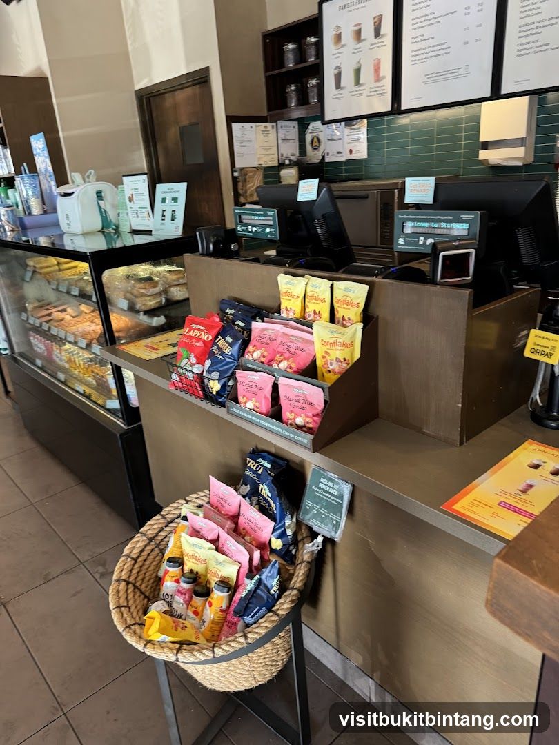Coffee Shop Counter with Snacks