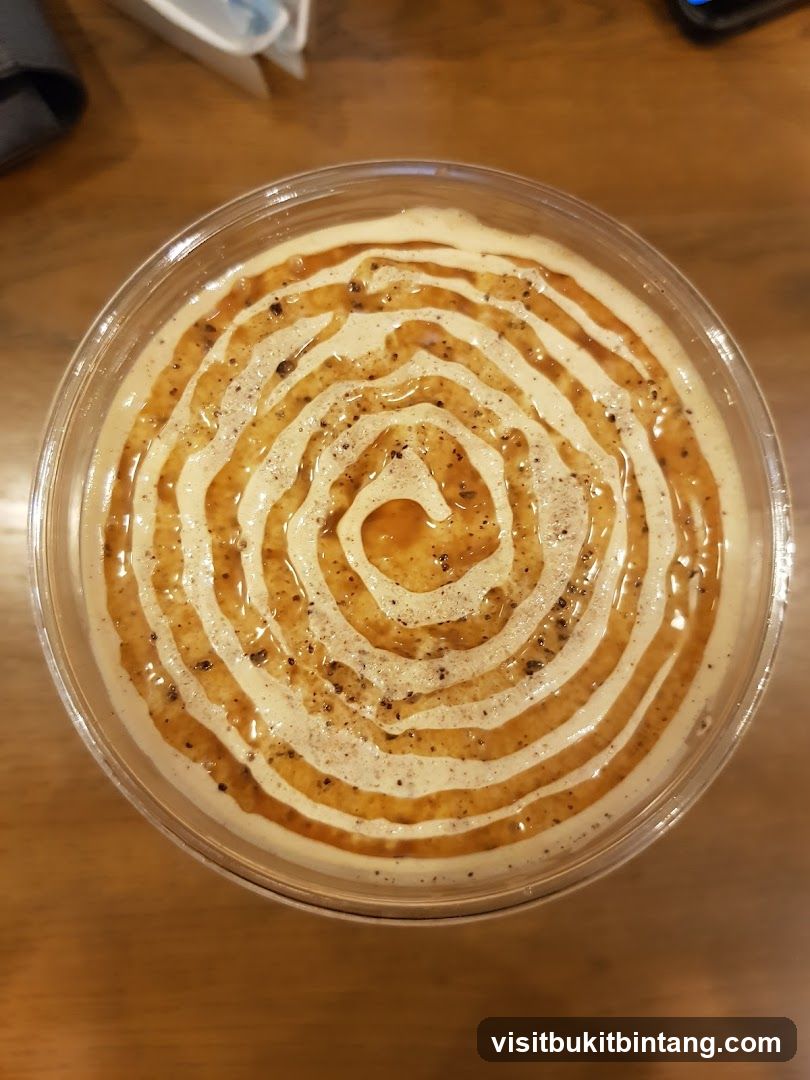 Frappuccino with caramel drizzle