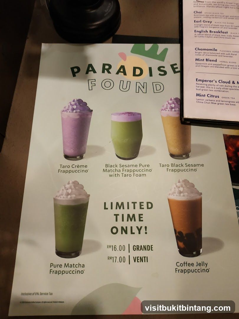 Paradise Found Menu