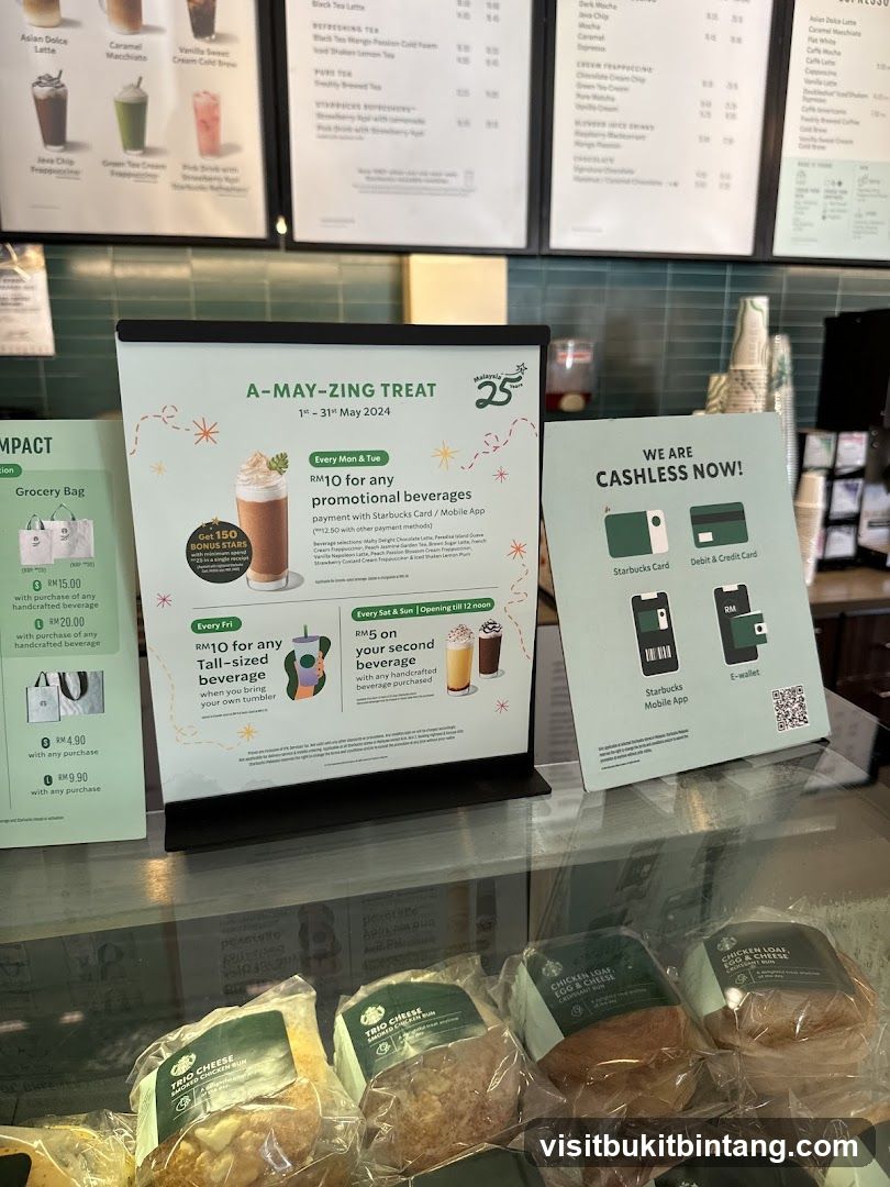 Starbucks Promotions and Food Display