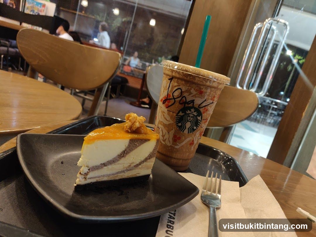Dessert and Drink at Starbucks