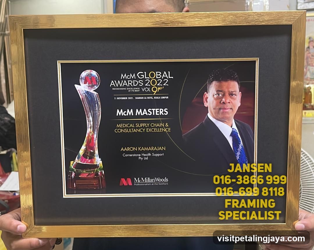 McM Masters Award Framed Display