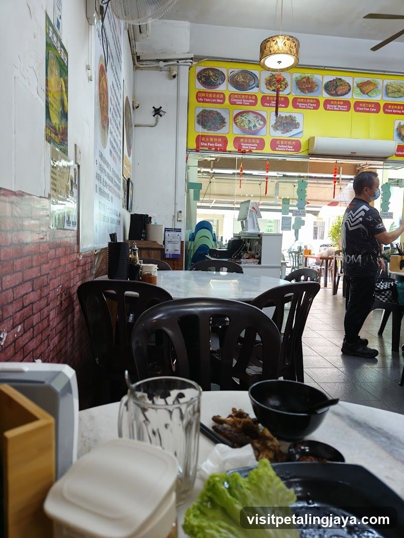 Restaurant Interior with Menu Board
