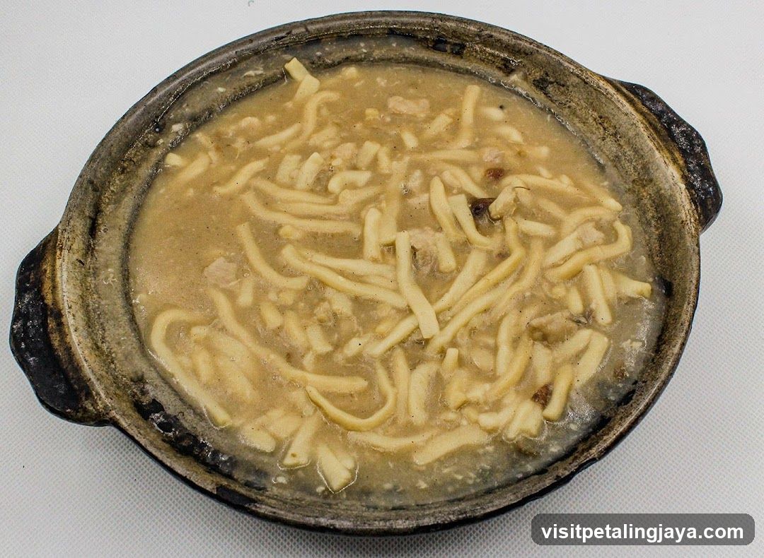 Stew with Noodles in Clay Pot