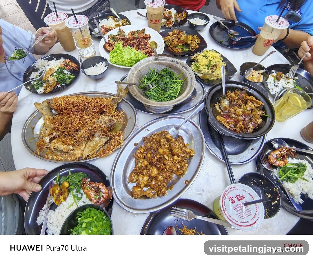 Group Meal at Restaurant