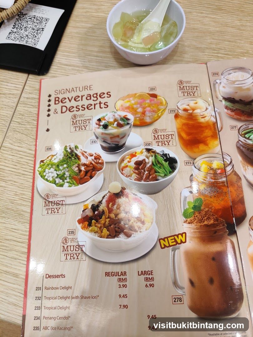 Signature Beverages & Desserts