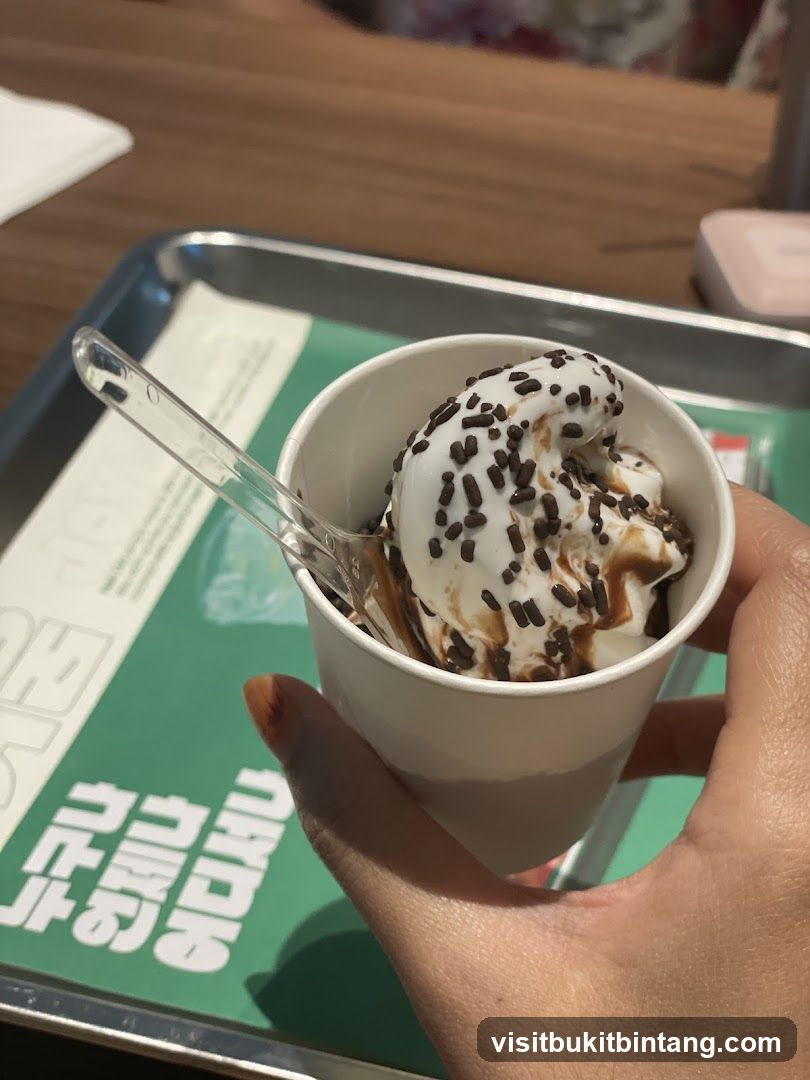 Ice cream with chocolate sprinkles
