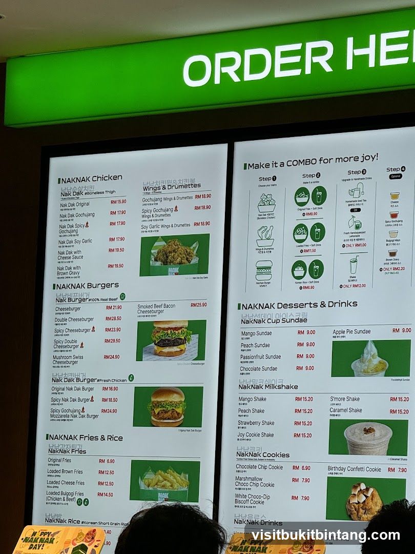 NAKNAK Menu