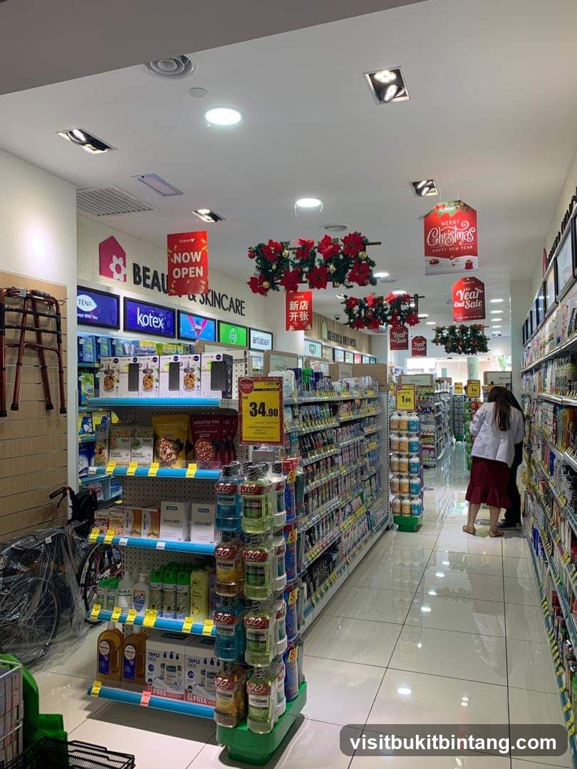 Pharmacy Interior with Christmas Decorations