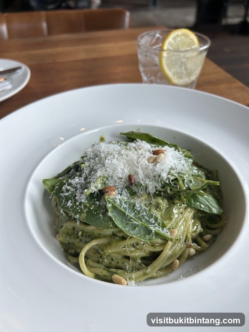 Pasta with Pesto and Pine Nuts