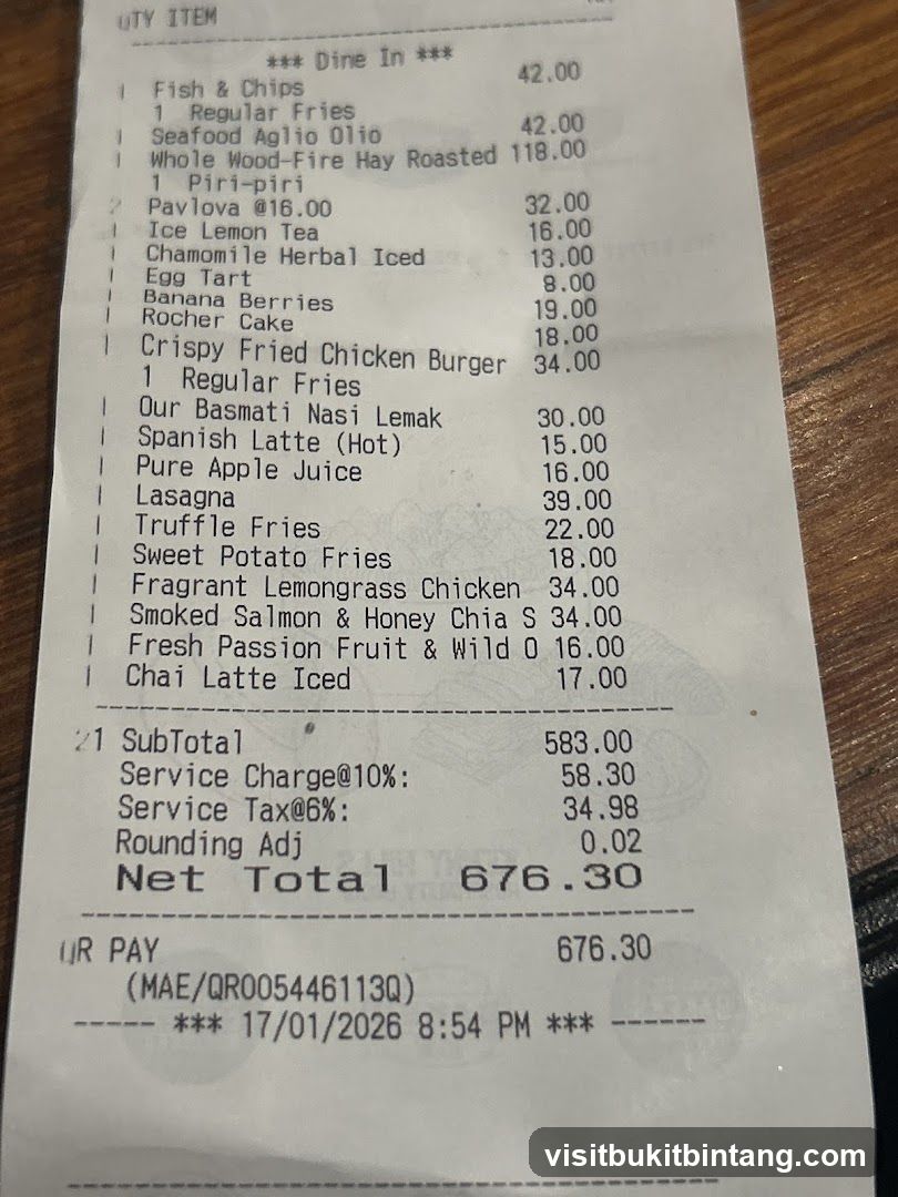 Dine In Receipt