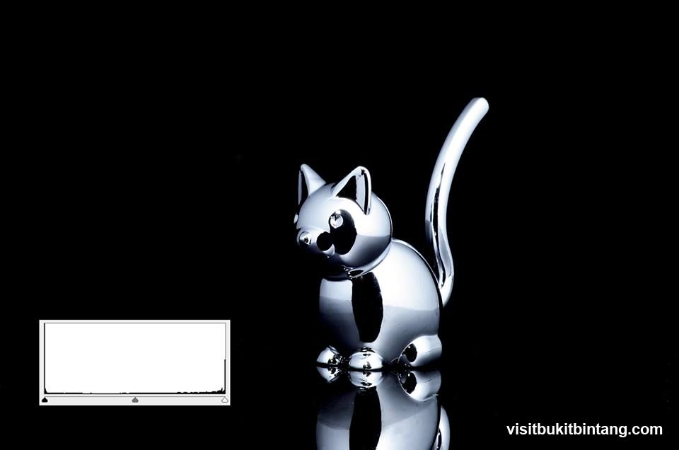 Silver cat figurine