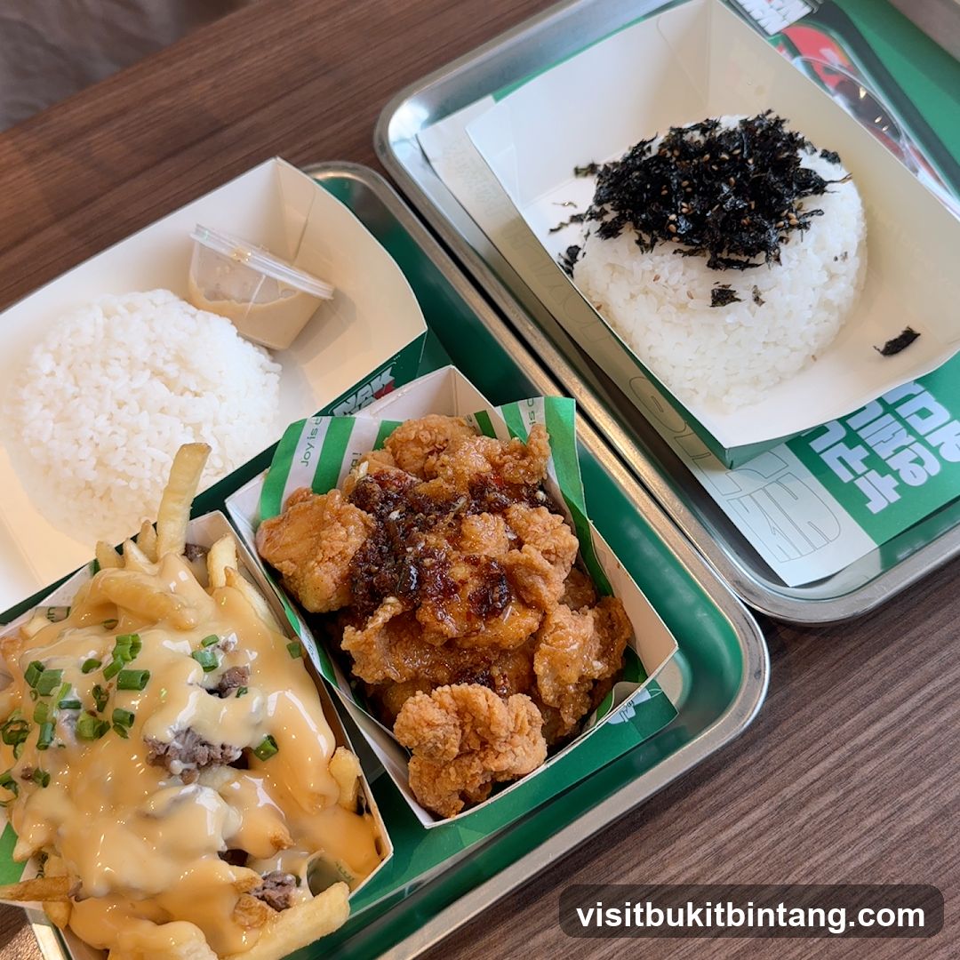 Korean Fried Chicken and Rice