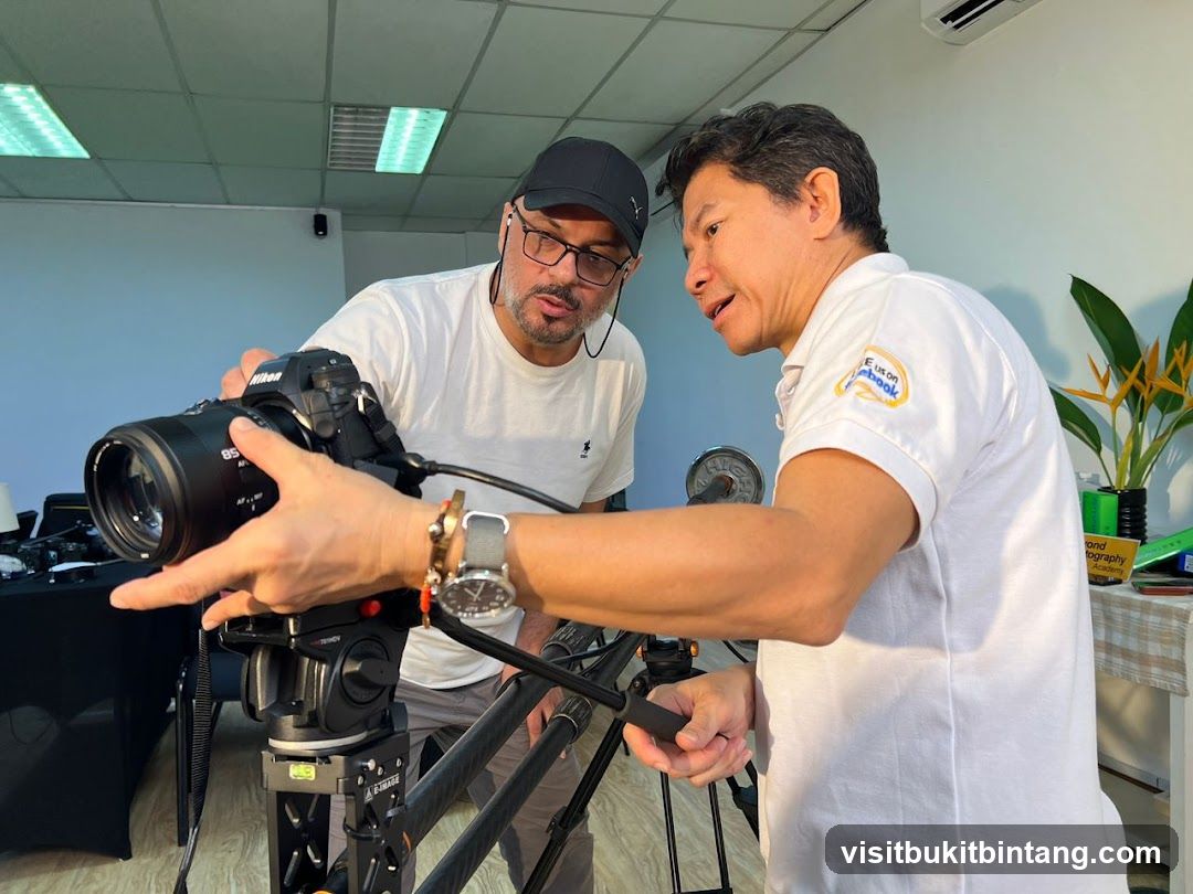 Two men with a camera
