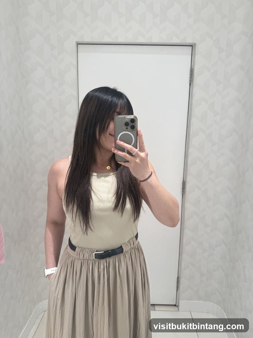 Woman in a fitting room