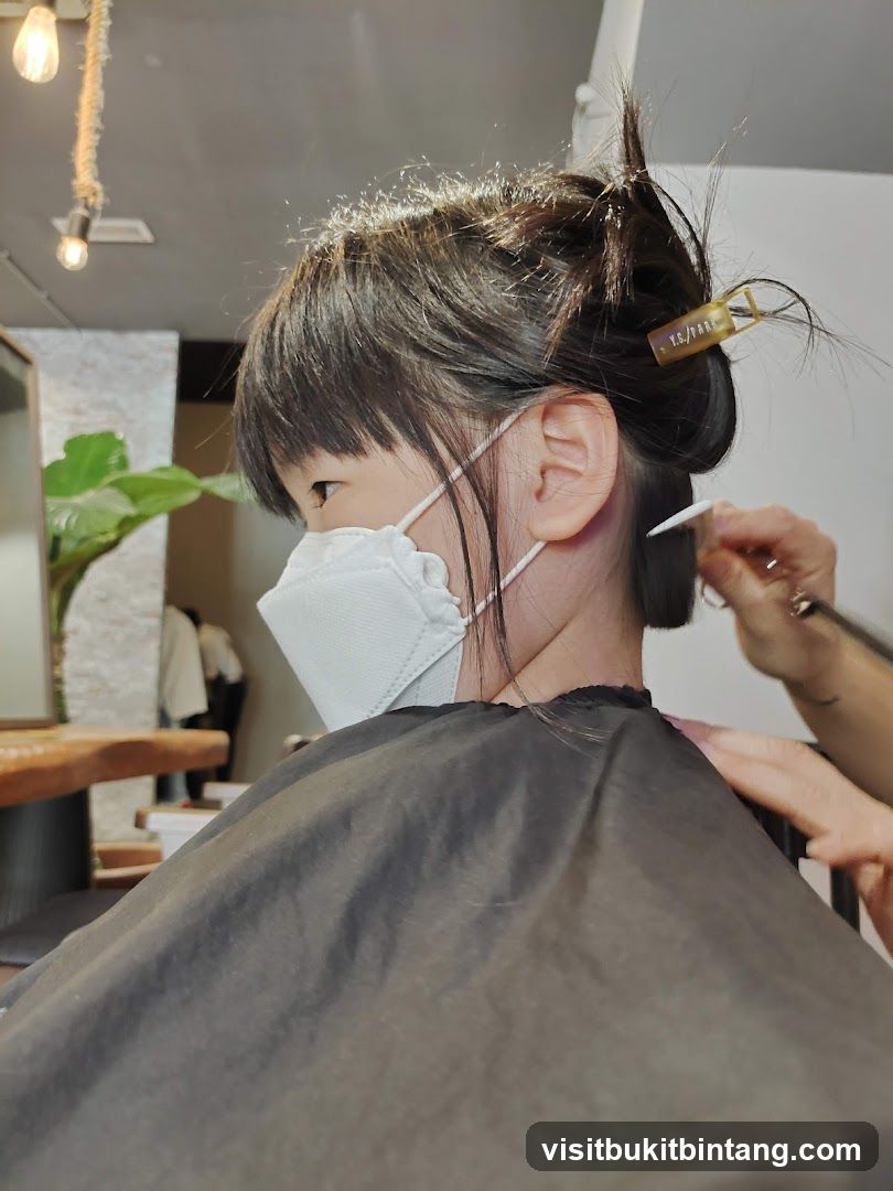 Haircut in Progress
