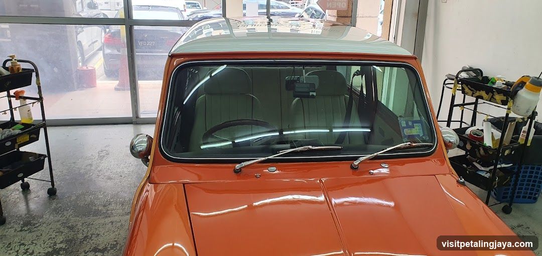Orange Car Interior View