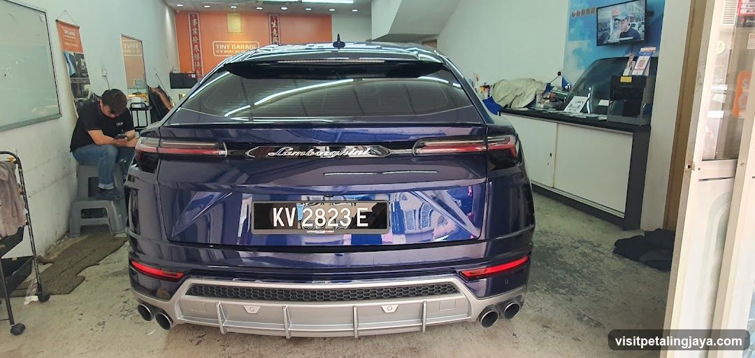 Lamborghini Urus in a workshop