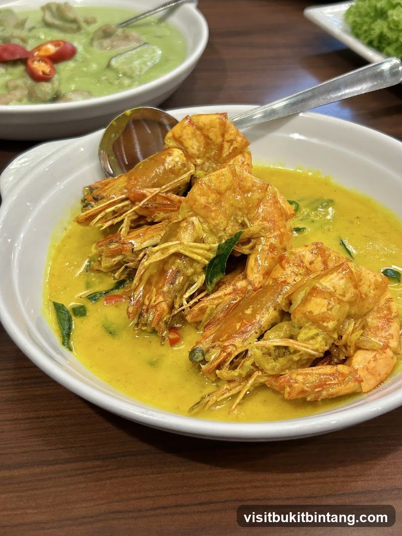 Curry Prawns and Green Curry