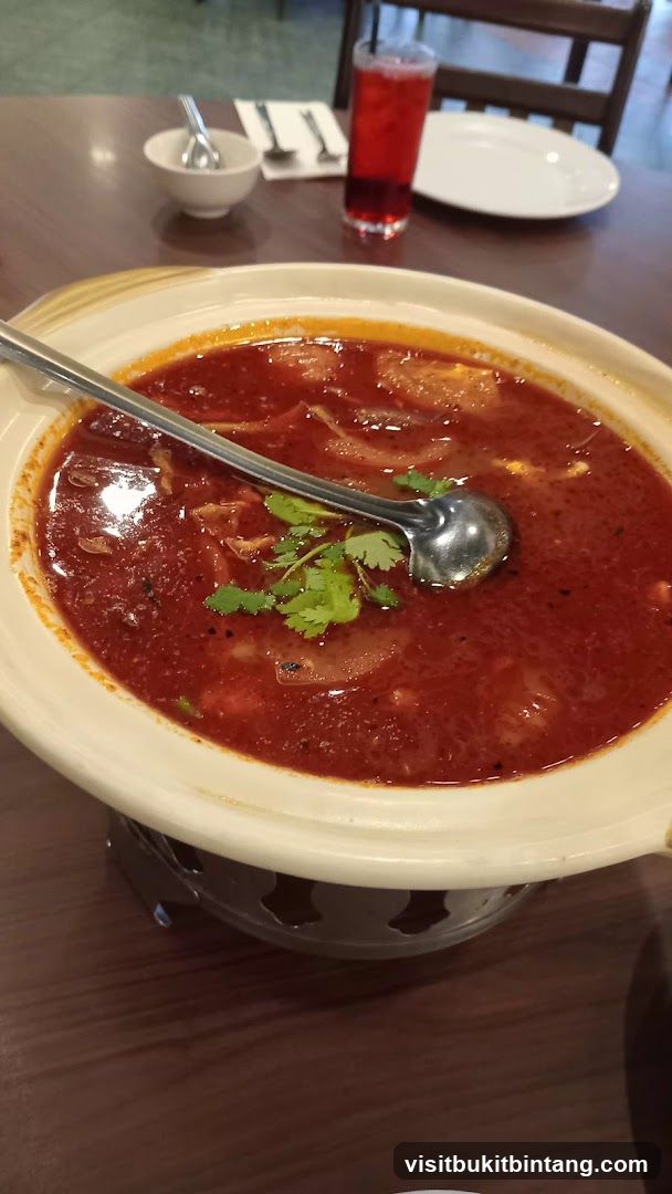 Spicy Soup with Garnish