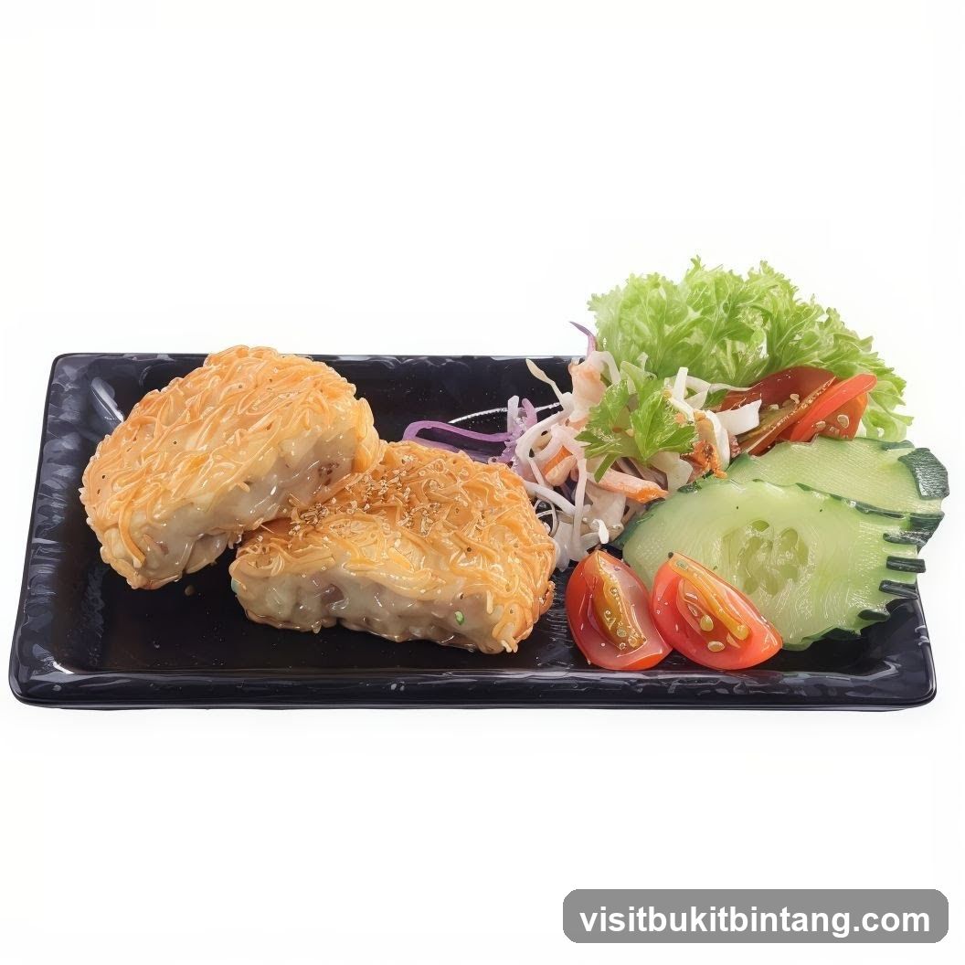 Fried Patties with Salad
