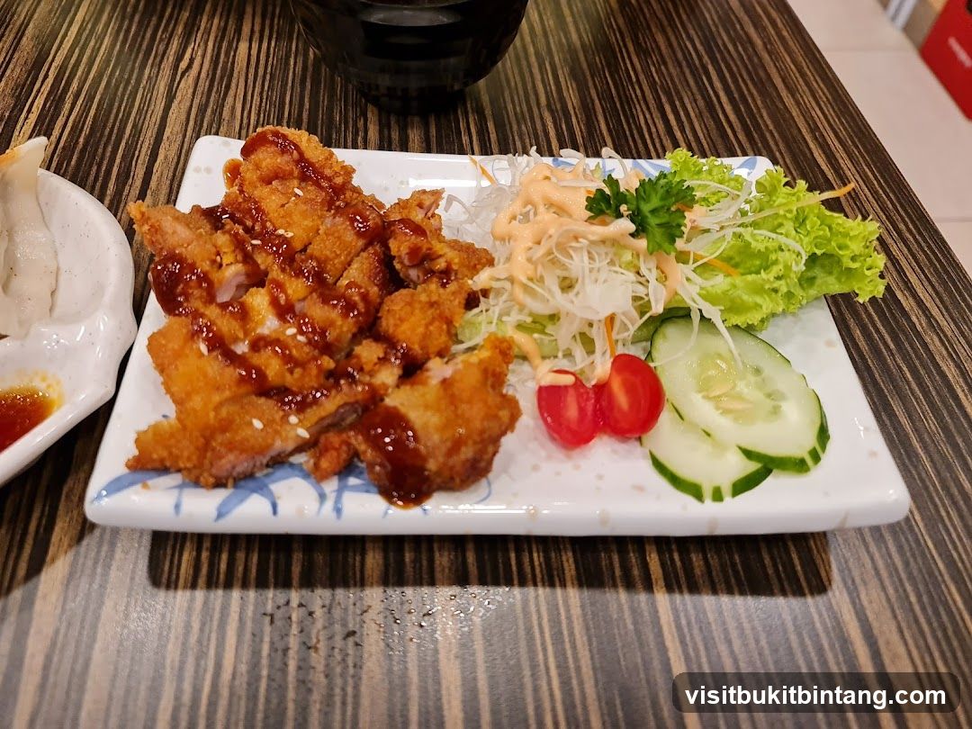 Fried Chicken with Salad