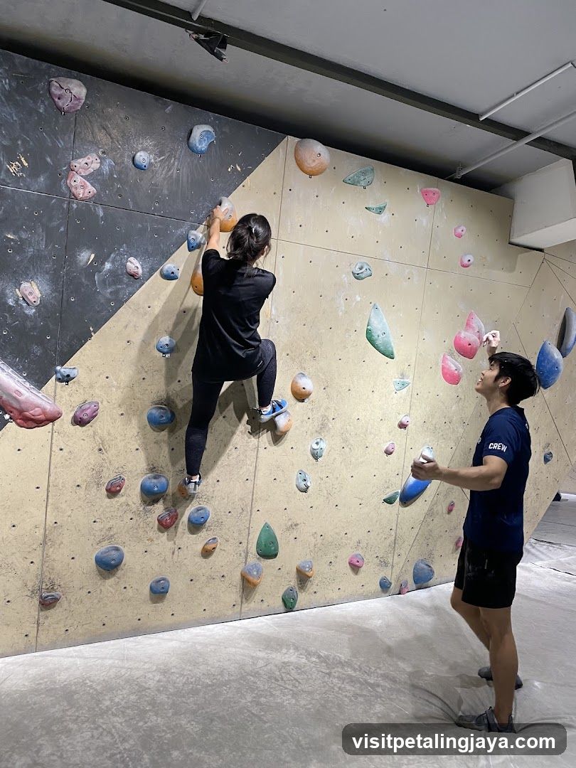 Indoor Rock Climbing Scene