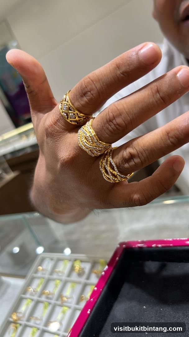 Gold Rings Display