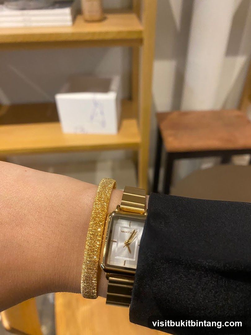Gold Watch and Bracelet